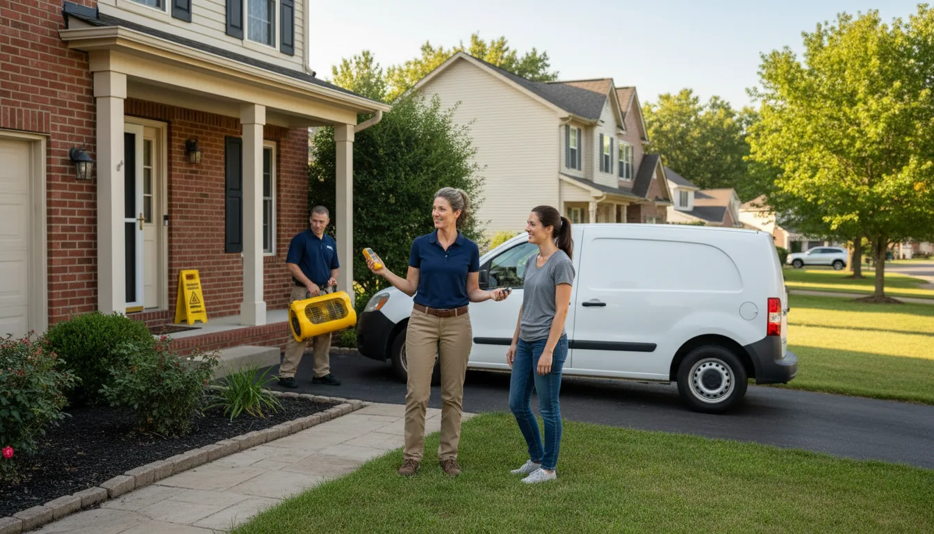 Residential water damage restoration in Tatamy, PA